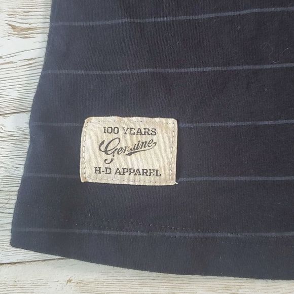 Harley-Davidson Motorcycle Authentic Striped 100 Years T-Shirt Size Medium - Picture 5 of 6